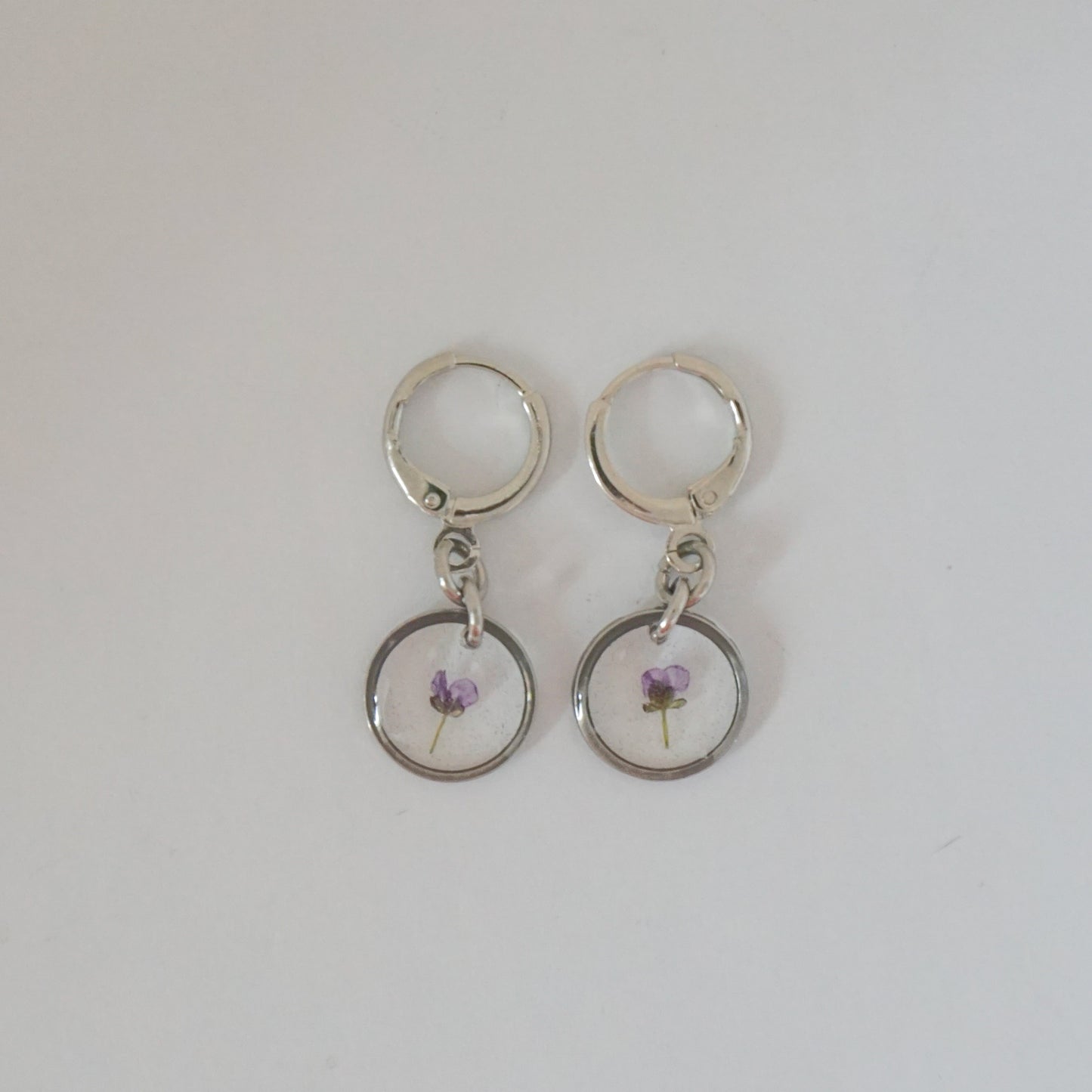 Aretes panalillo lila