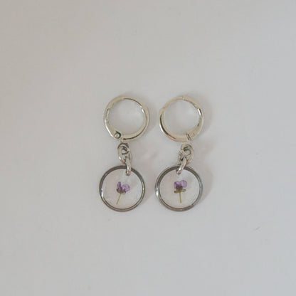 Aretes panalillo lila