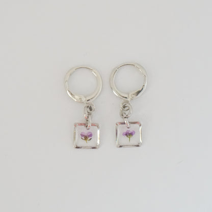 Aretes panalillo lila