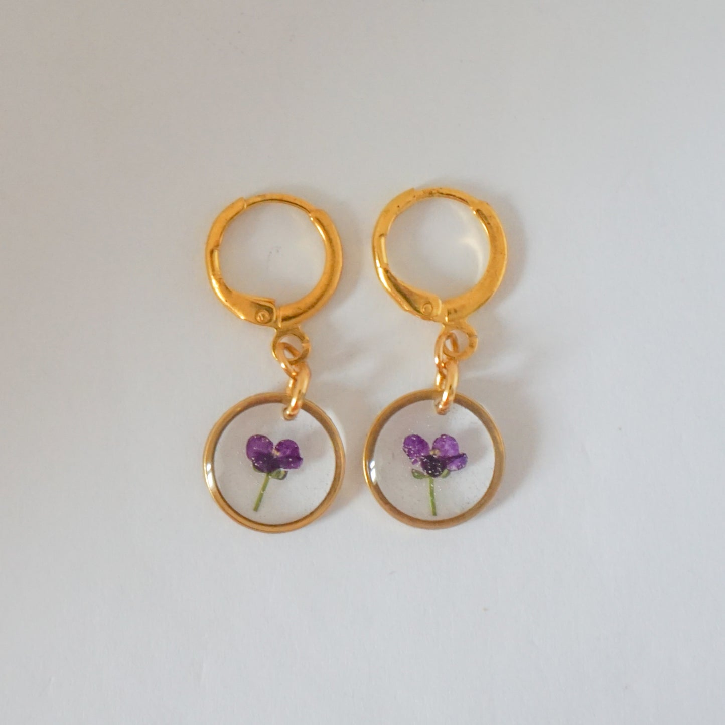 Aretes panalillo morado