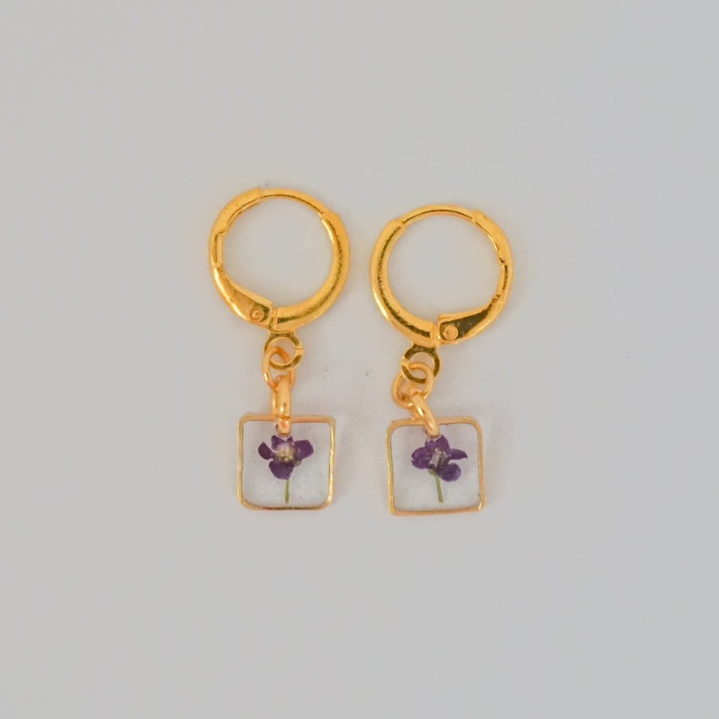 Aretes panalillo morado