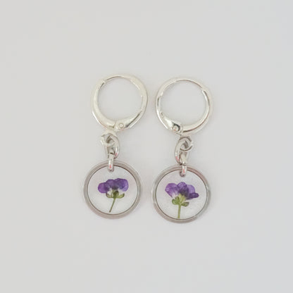 Aretes panalillo morado