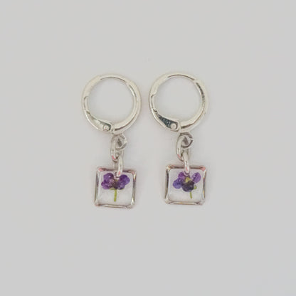 Aretes panalillo morado