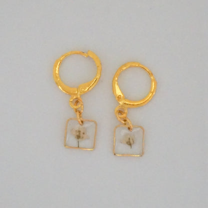 Aretes panalillo blanco