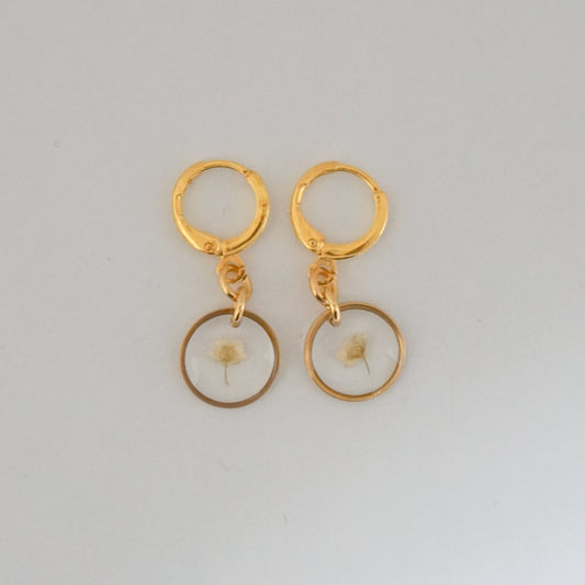 Aretes panalillo blanco