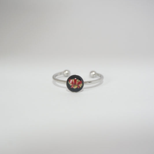 Anillo ajustable bugambilia fondo negro