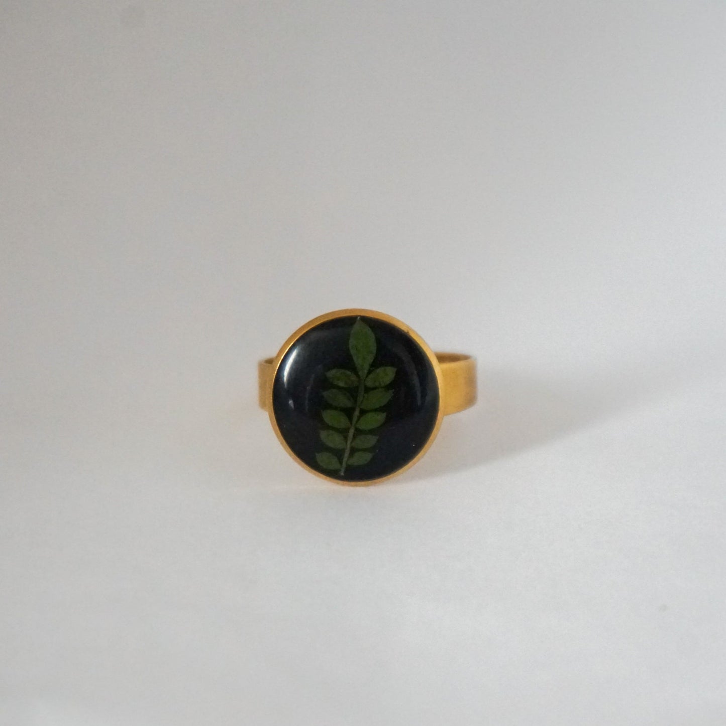 Anillo ajustable jacaranda fondo negro