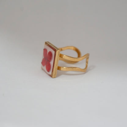 Anillo ajustable ixora fondo blanco