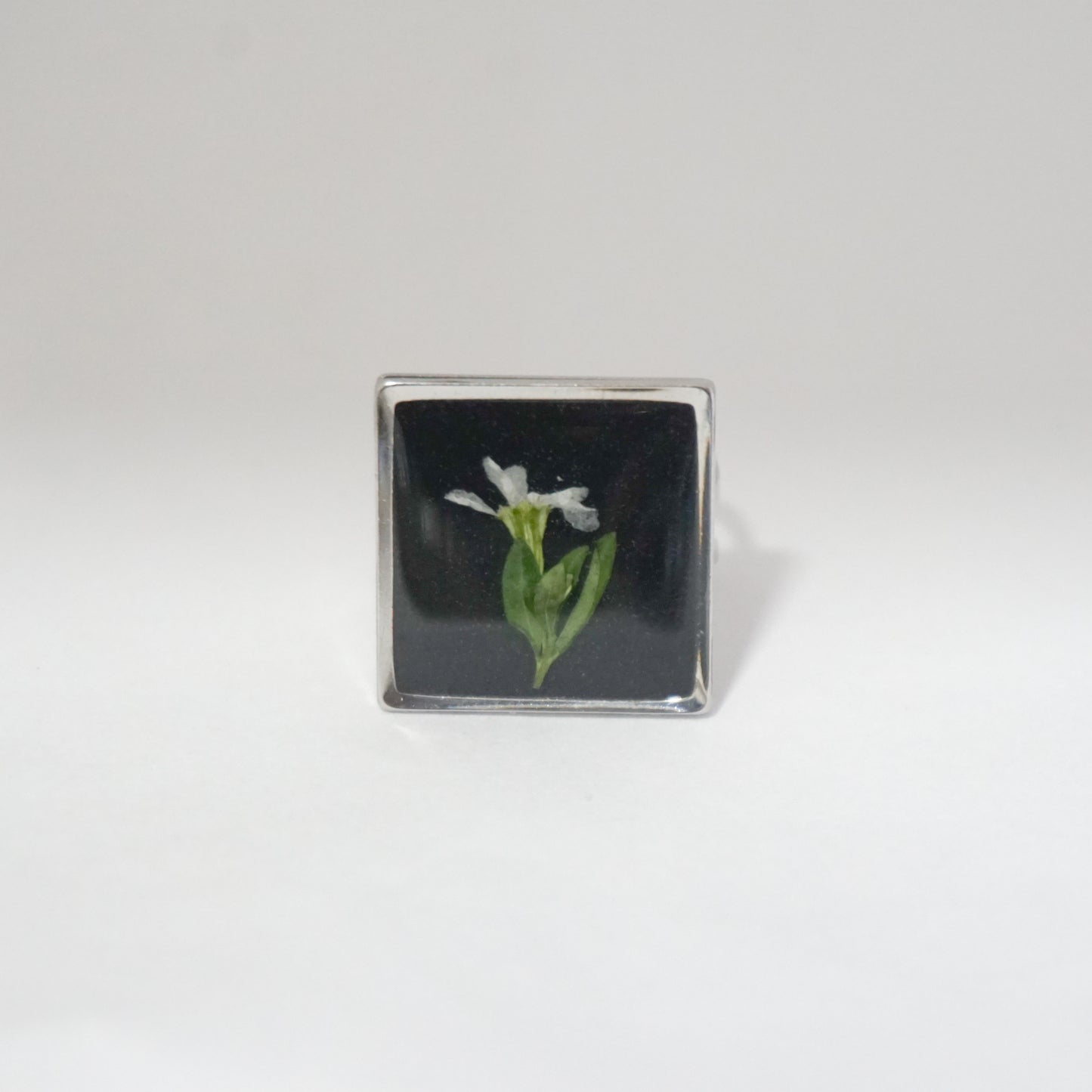 Anillo ajustable trueno de venus fondo negro