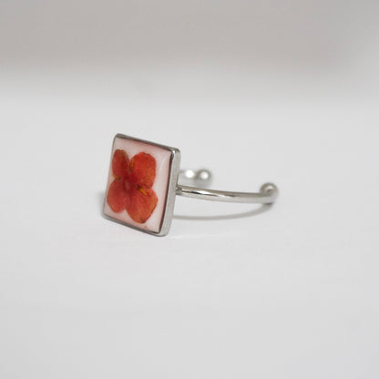 Anillo ajustable ixora fondo blanco