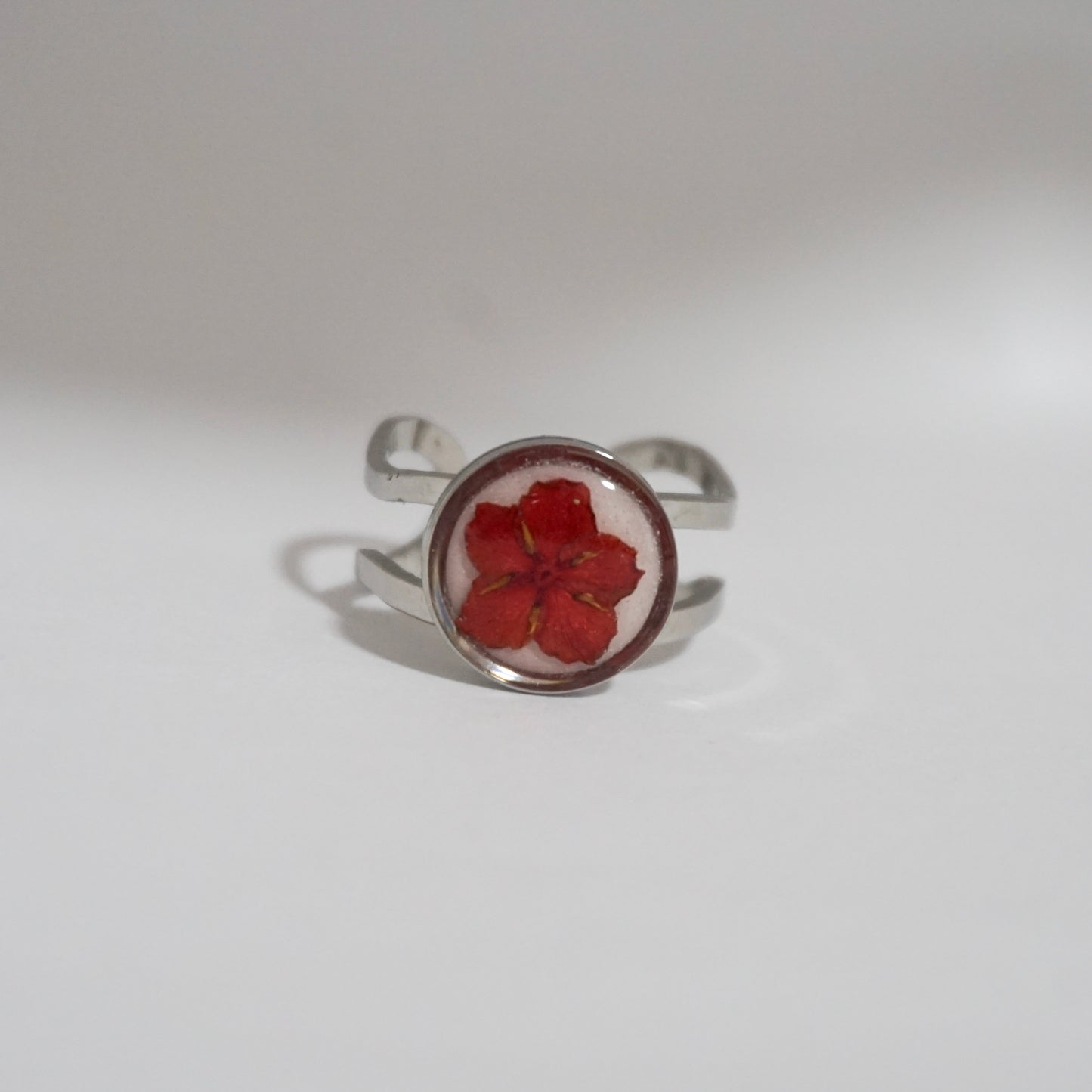 Anillo ajustable ixora fondo blanco