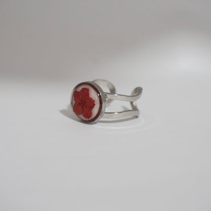 Anillo ajustable ixora fondo blanco