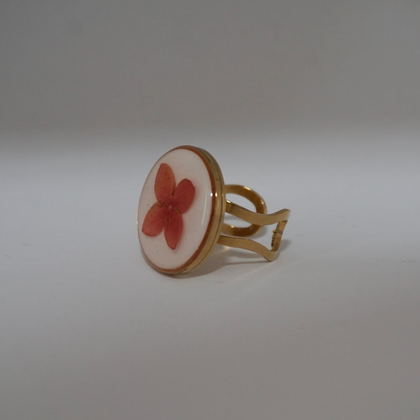 Anillo ajustable ixora fondo blanco