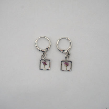 Aretes panalillo fucsia