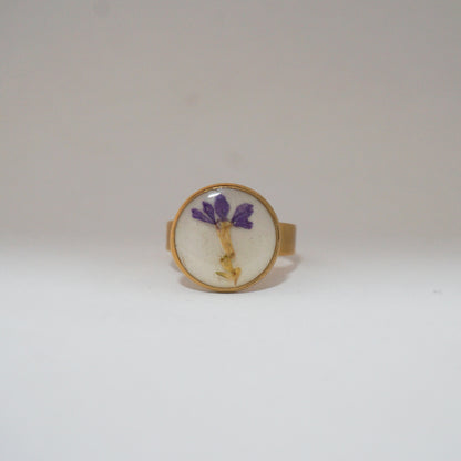 Anillo ajustable trueno de venus fondo blanco