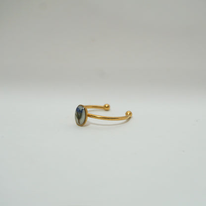 Anillo ajustable nomeolvides fondo blanco