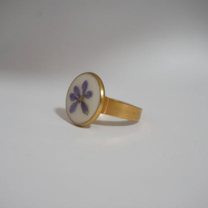 Anillo ajustable trueno de venus fondo blanco