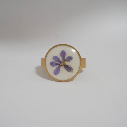 Anillo ajustable trueno de venus fondo blanco