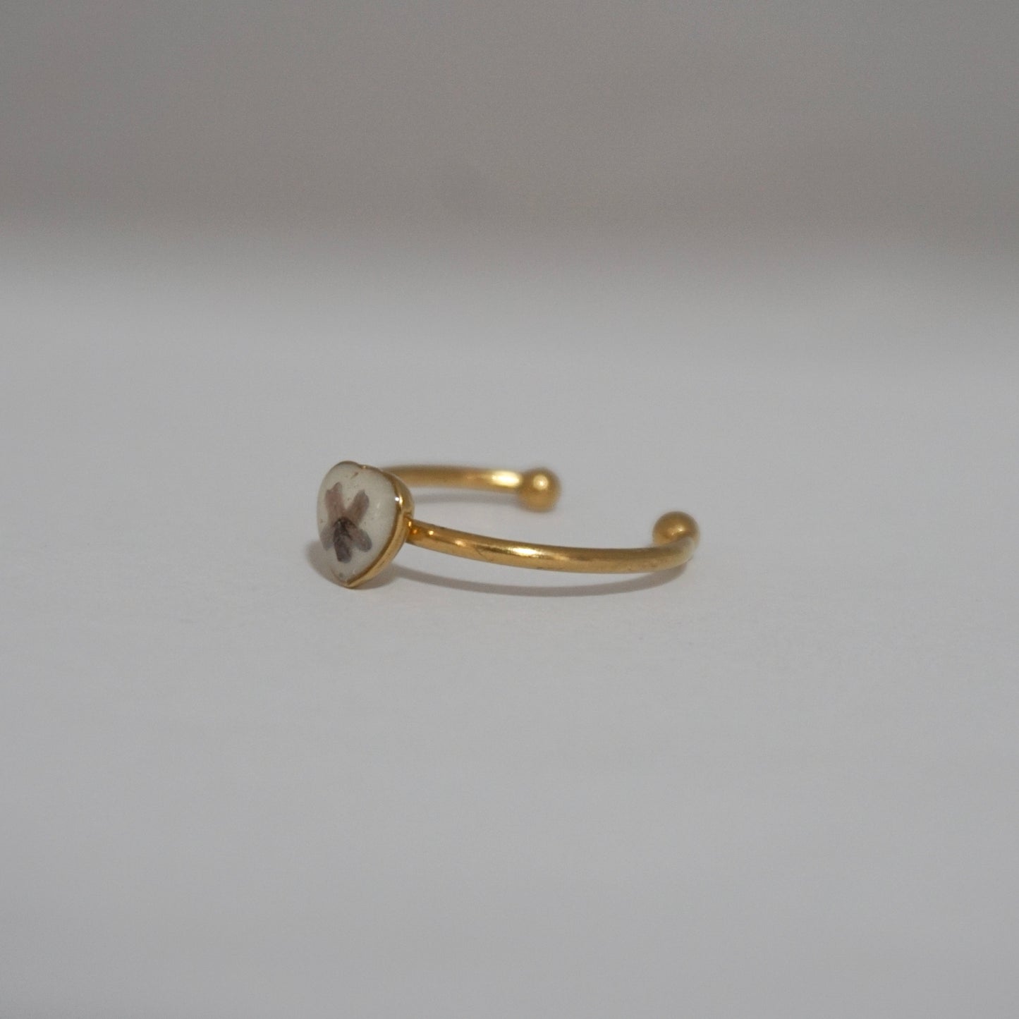 Anillo ajustable verbena fondo blanco